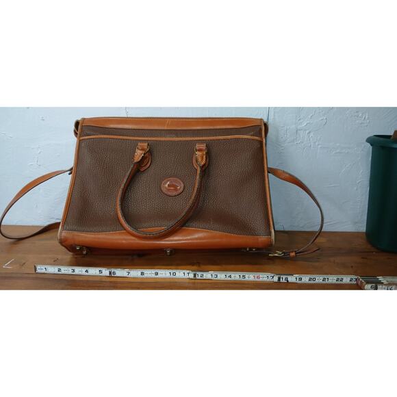 Dooney Bourke Vintage All-Weather Leather Briefcase Messenger Bag Used Good Cond - Picture 3 of 16